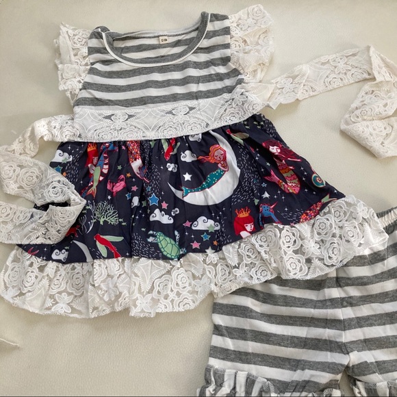 Boutique Mermaid 🧜♀️ cute lace shorts set - Picture 5 of 7